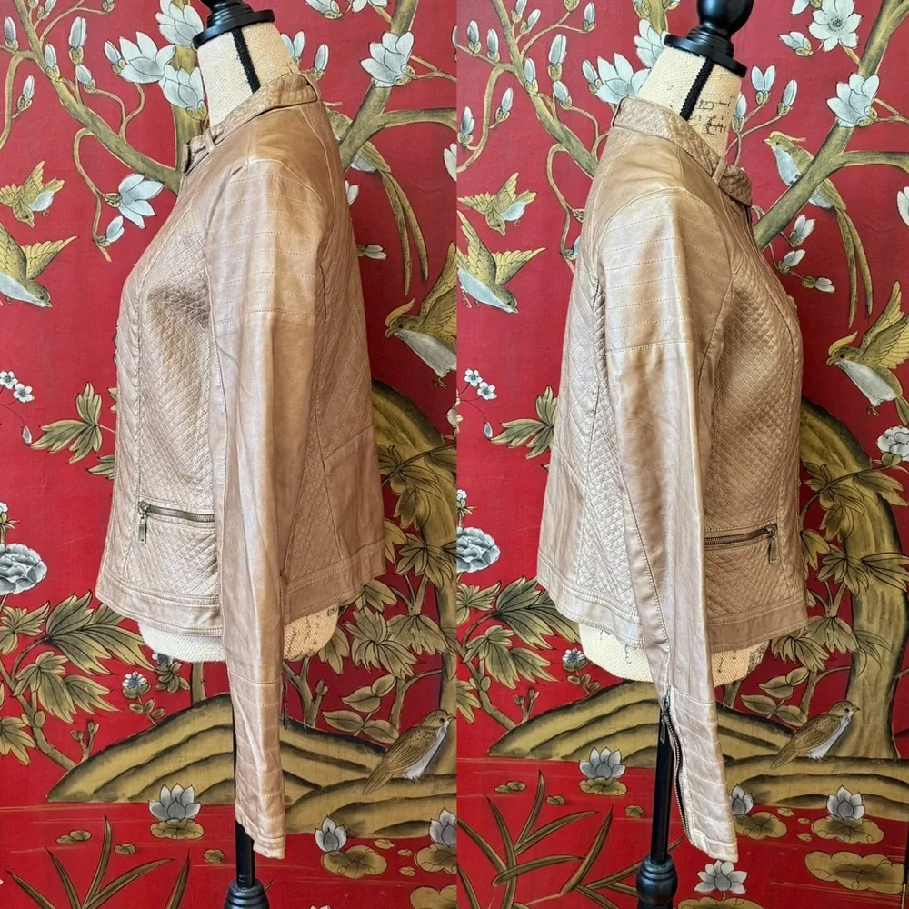 Women’s “J2” Faux Leather Jacket | #P8 - Picture 3 of 15